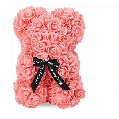 Artificial Flower Eternal Rose Teddy Bear for Birthday Valentine's Day