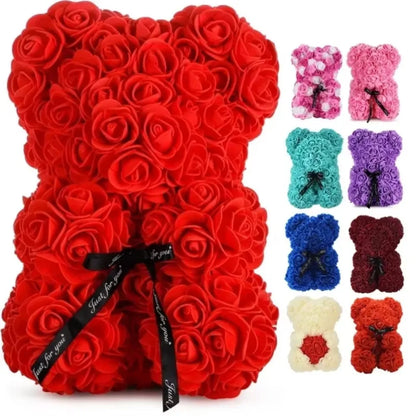 Artificial Flower Eternal Rose Teddy Bear for Birthday Valentine's Day