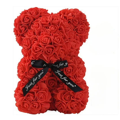 Artificial Flower Eternal Rose Teddy Bear for Birthday Valentine's Day