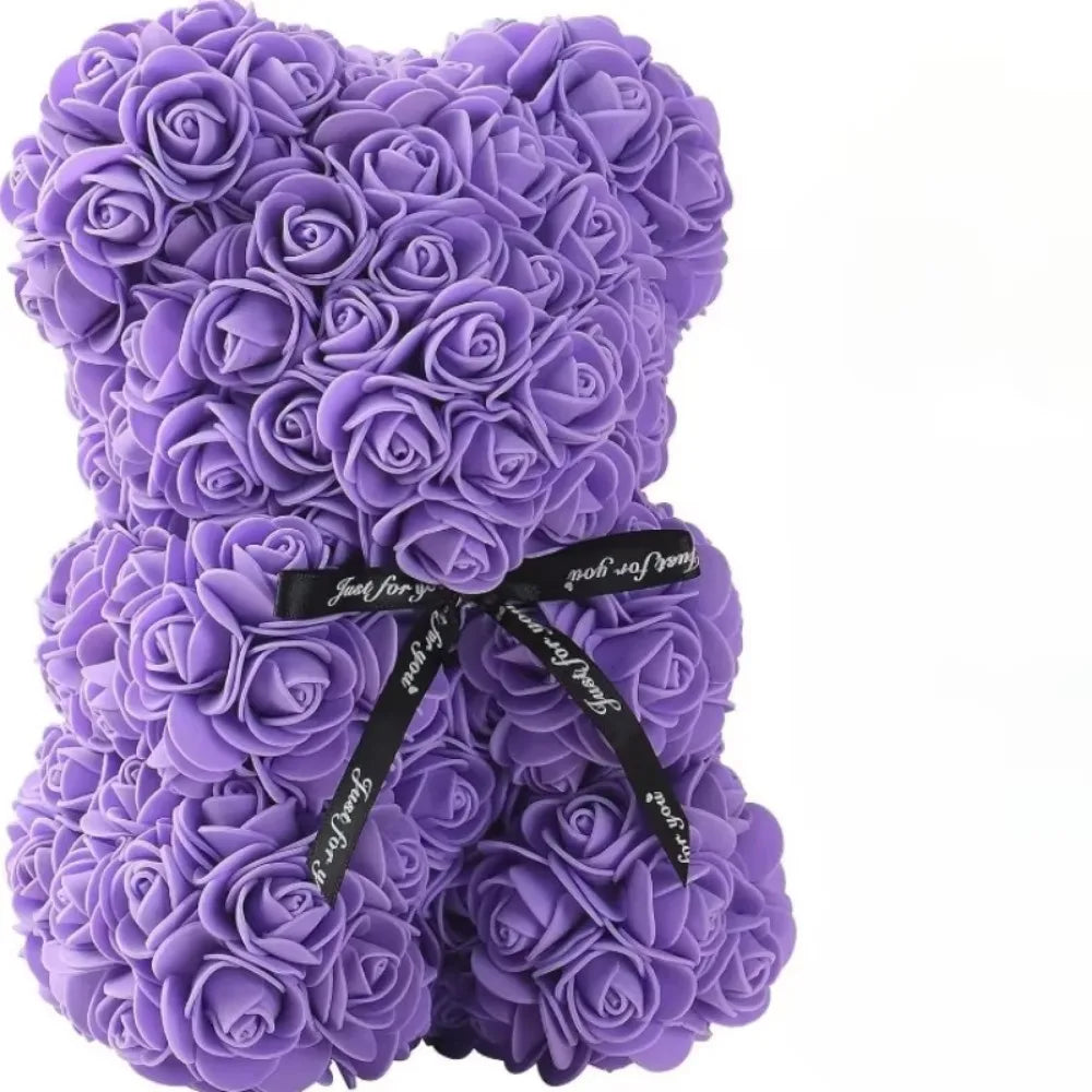 Artificial Flower Eternal Rose Teddy Bear for Birthday Valentine's Day